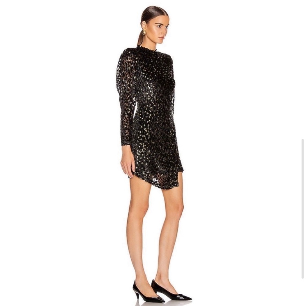 A.L.C. Velvet Jane Dress- black and gold- NWOT - Picture 3 of 11